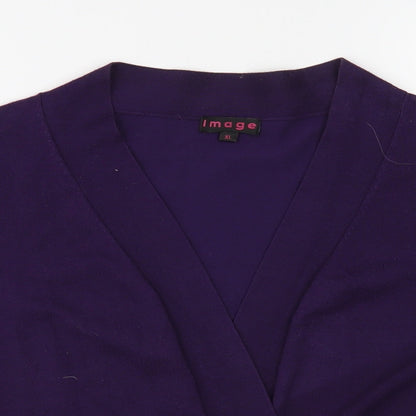 Womens UK Size XL Image Purple Cardigan Jumper