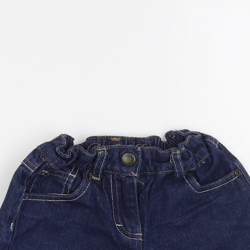 Denim Co. Boys Blue Cotton Chino Shorts Size 6-7 Years Regular Snap