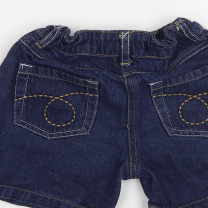 Denim Co. Boys Blue Cotton Chino Shorts Size 6-7 Years Regular Snap