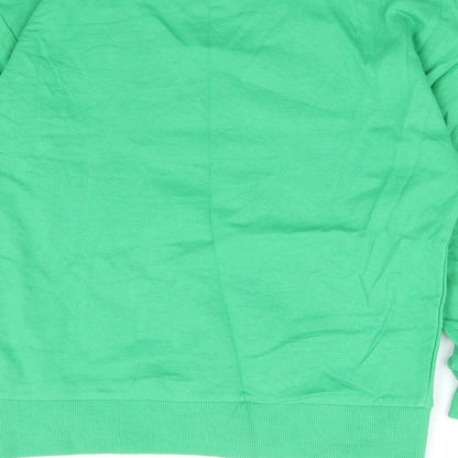 Dunnes Girls Green 100% Cotton Pullover Sweatshirt Size 8-9 Years Pullover - Lucky Day