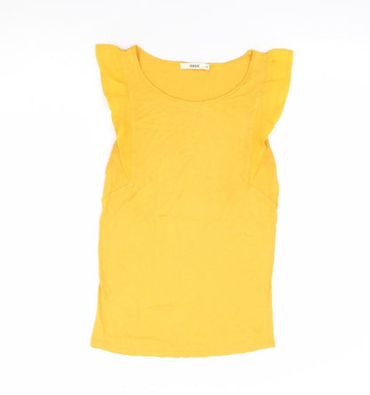 Womens UK Size XS Oasis Yellow Basic Tank