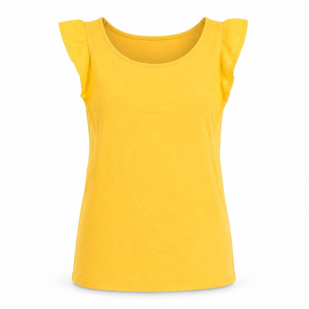 Womens UK Size XS Oasis Yellow Basic Tank