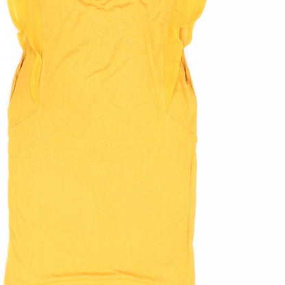 Womens UK Size XS Oasis Yellow Basic Tank