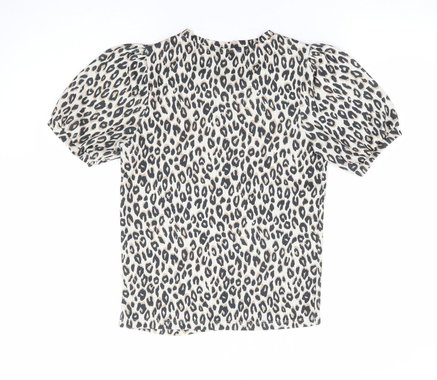 Womens UK Size 6 New Look Brown Jersey T-Shirt