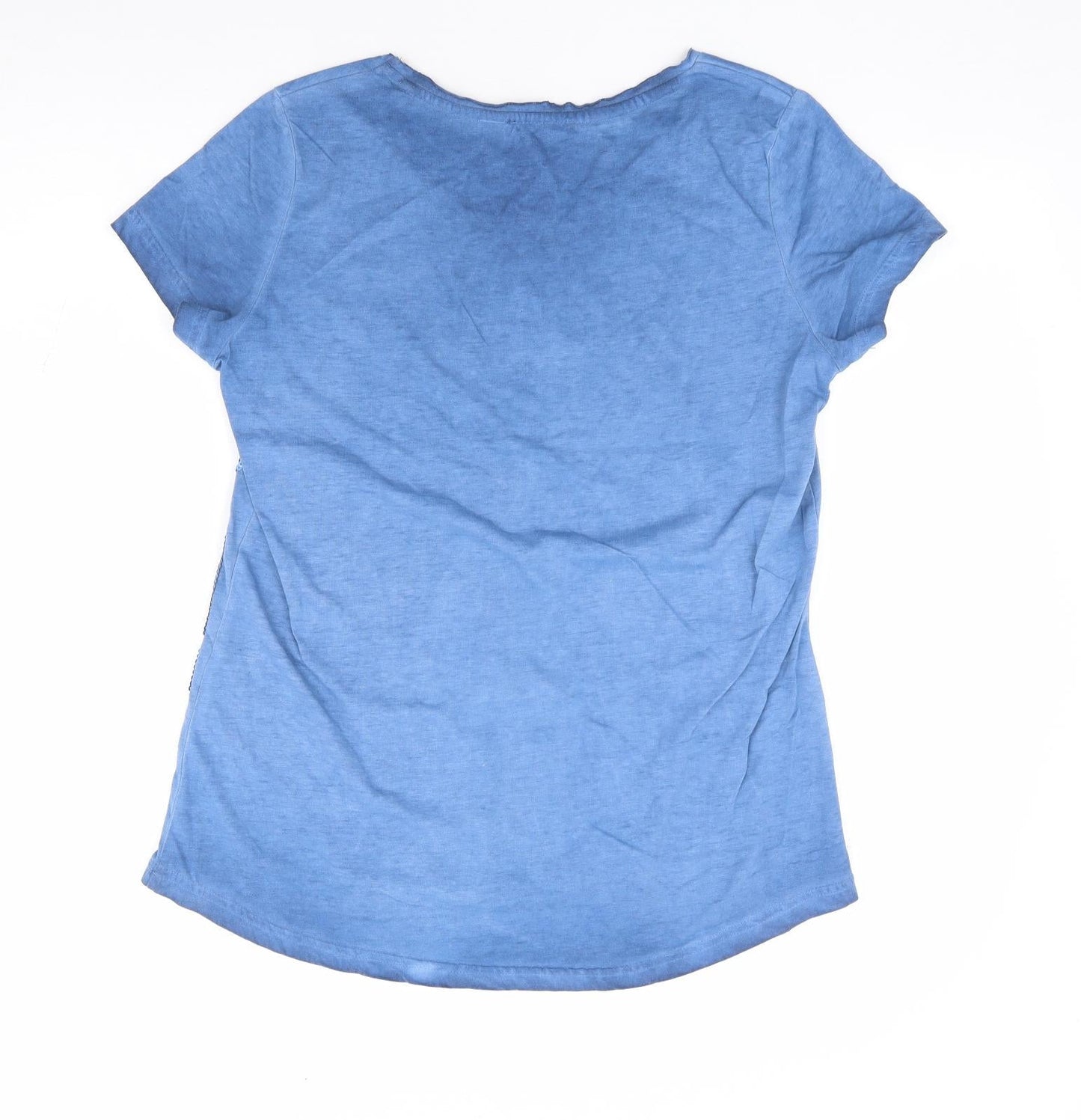 Womens UK Size S ESMARA Blue Jersey T-Shirt