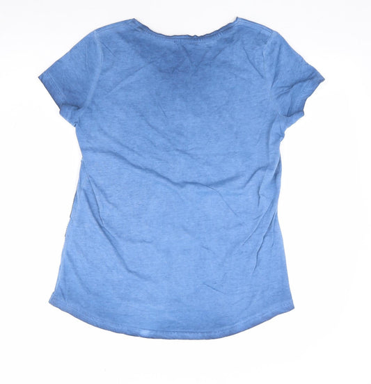 Womens UK Size S ESMARA Blue Jersey T-Shirt