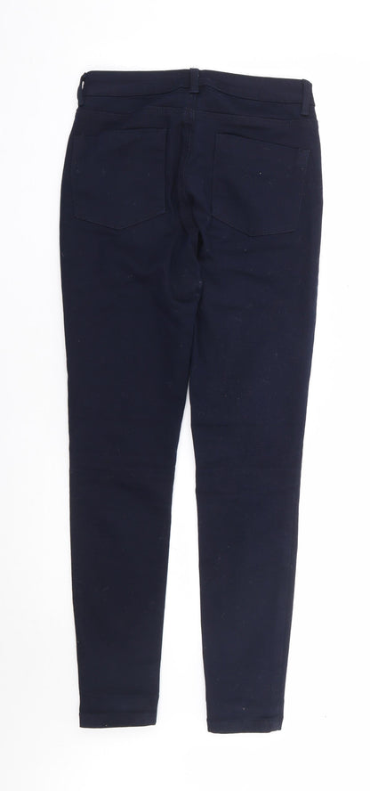 Dunnes Womens Blue Cotton Skinny Jeans Size 8 L29 in Regular Zip