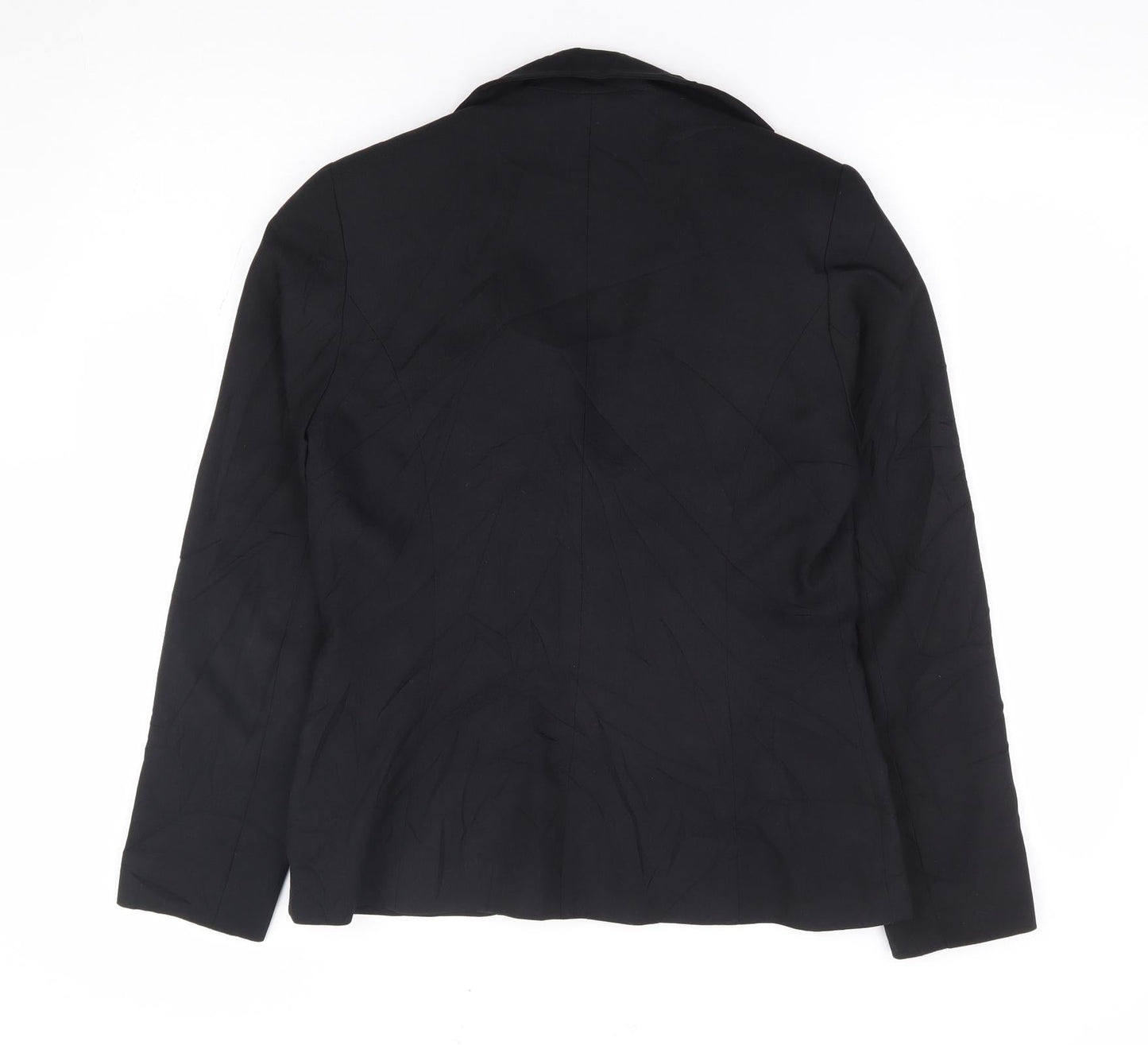 Essentials Womens Black Polyester Jacket Suit Jacket Size 10