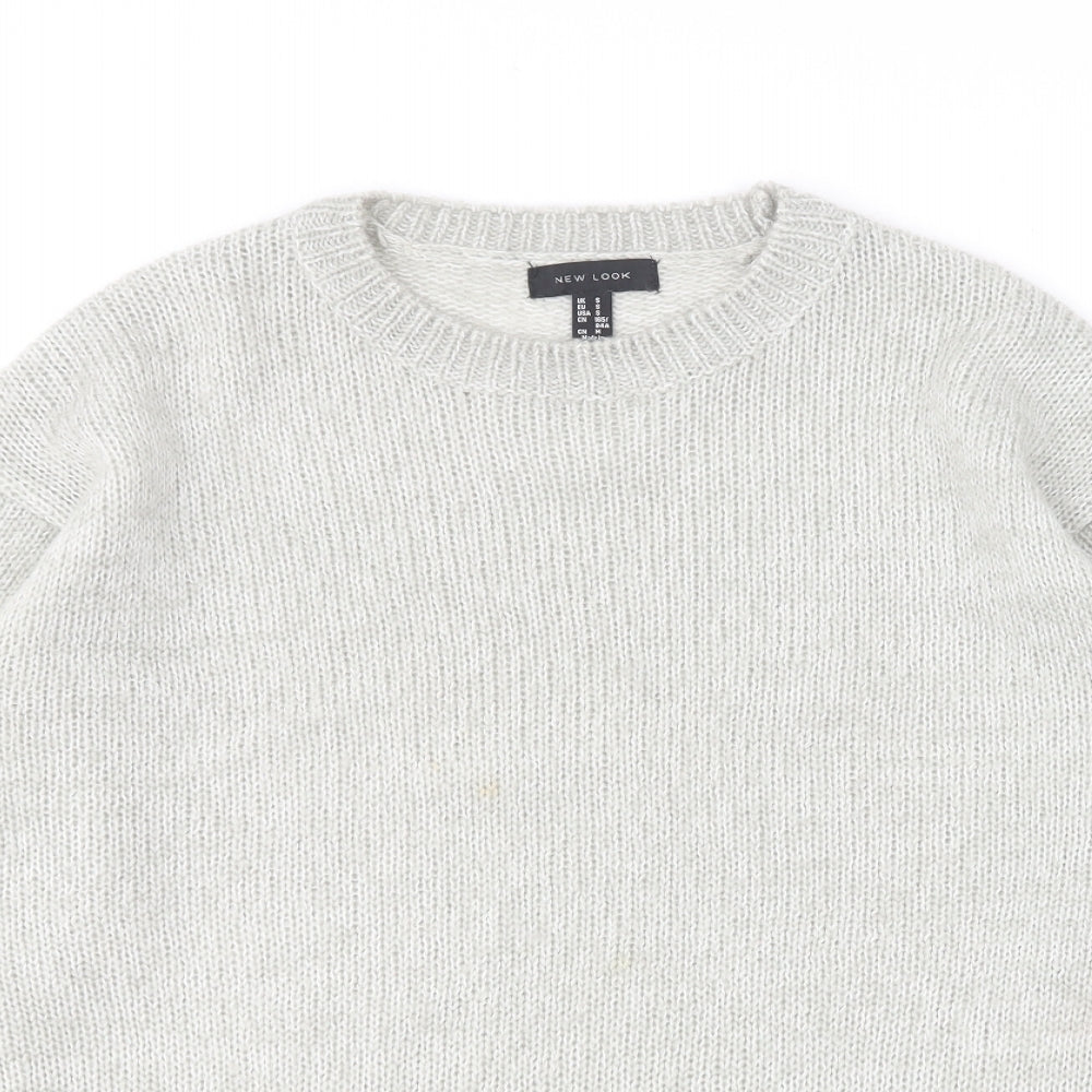 Womens UK Size S New Look Grey Pullover Jumper