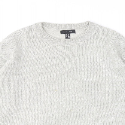 Womens UK Size S New Look Grey Pullover Jumper