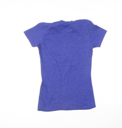 Womens UK Size S Reebok Blue Basic T-Shirt