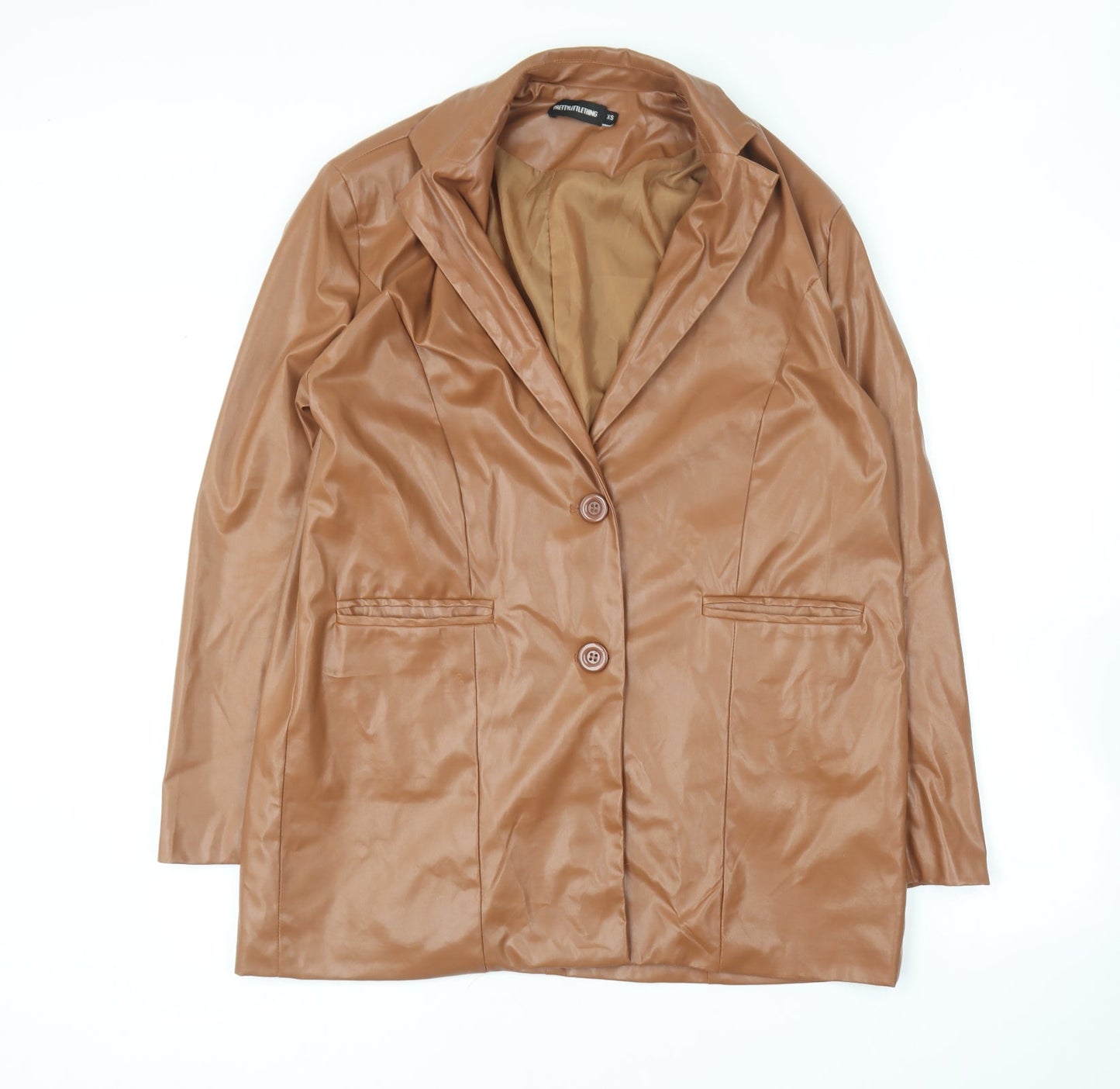 Womens UK Size XS PRETTYLITTLETHING Brown Jacket