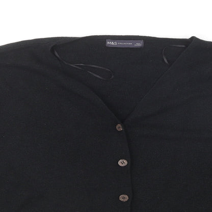 Womens UK Size S Marks and Spencer Black Cardigan Jumper