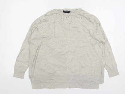 Womens UK Size 10 Atmosphere Beige Pullover Jumper