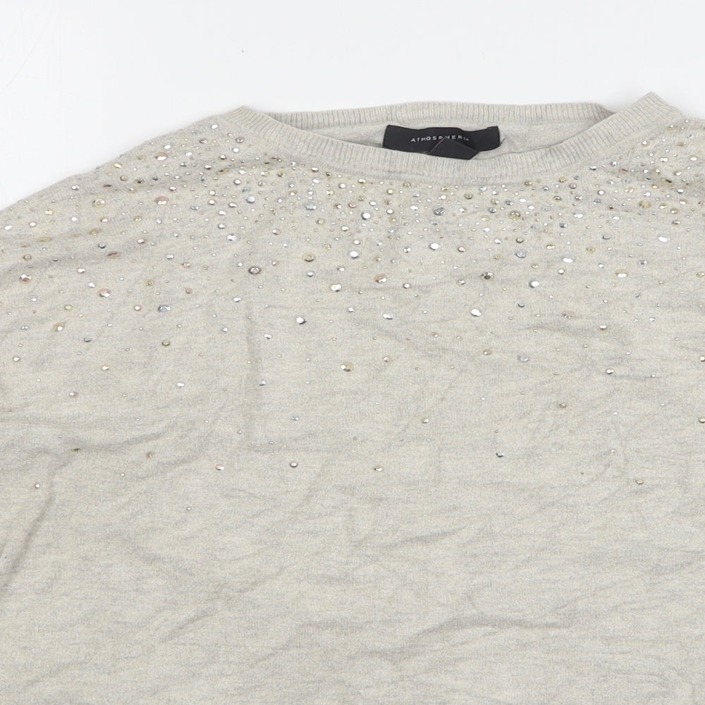 Womens UK Size 10 Atmosphere Beige Pullover Jumper