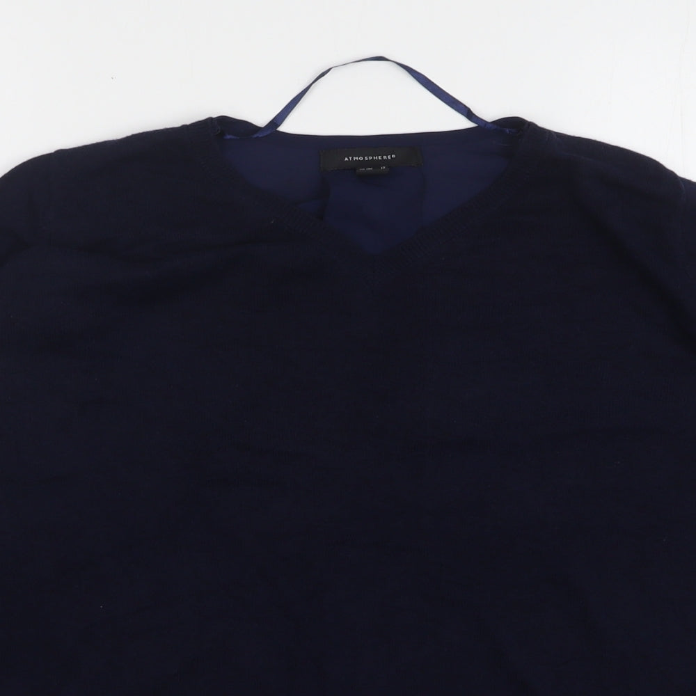 Womens UK Size 12 Atmosphere Blue Pullover Jumper
