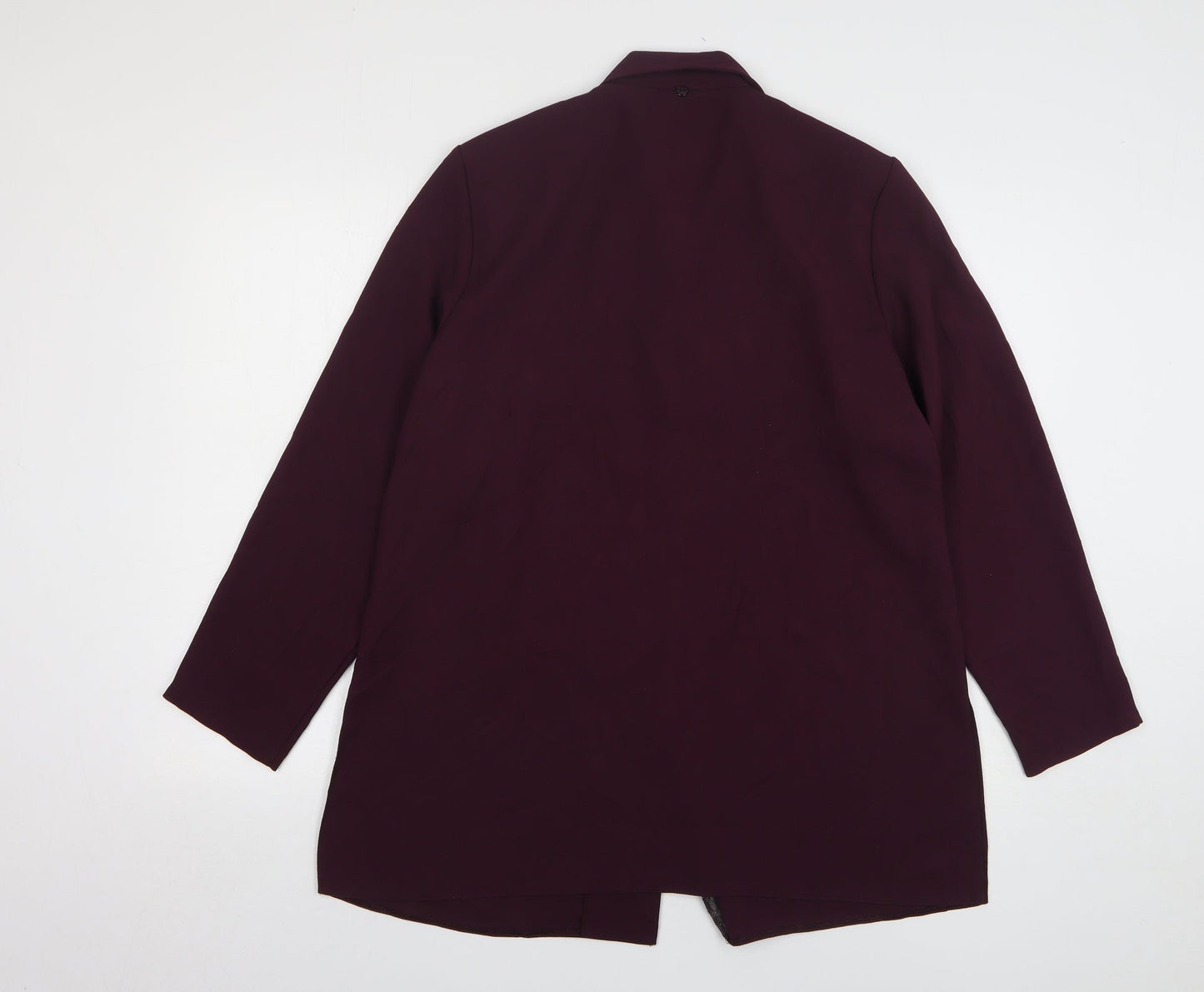Design Essentials Womens Purple Polyester Jacket Suit Jacket Size 16