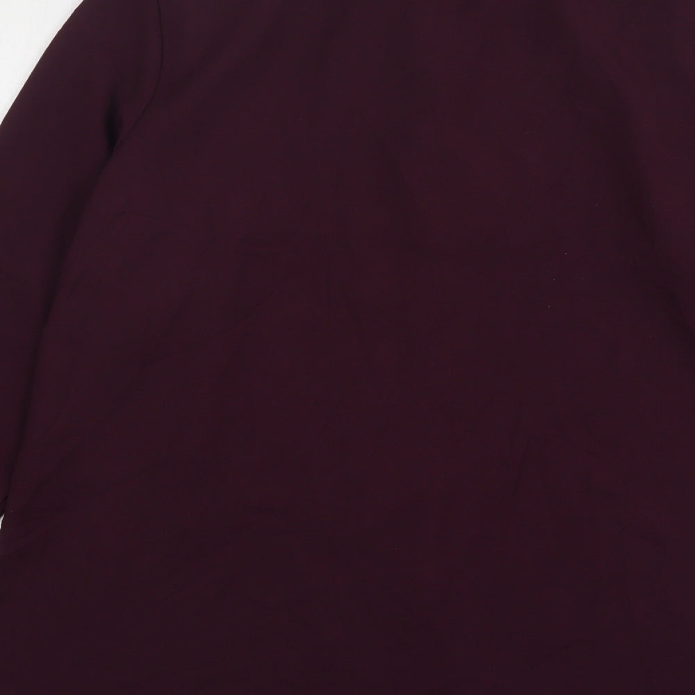 Design Essentials Womens Purple Polyester Jacket Suit Jacket Size 16