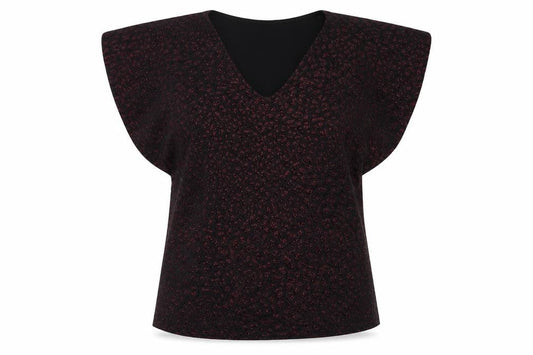 Principles Womens Purple Animal Print Nylon Basic Blouse Size 12 V-Neck