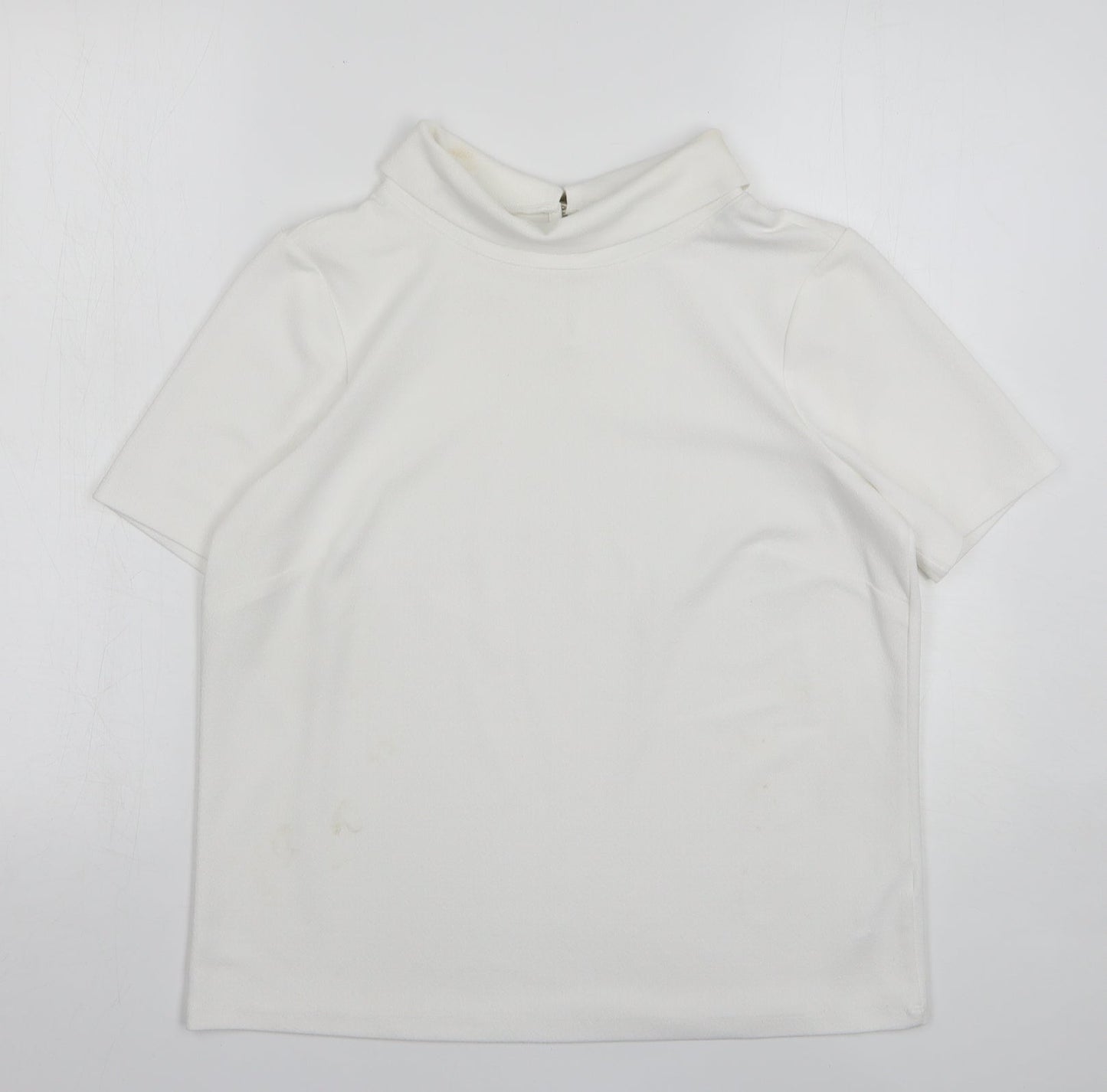 Womens UK Size 12 M&Co White Basic Blouse