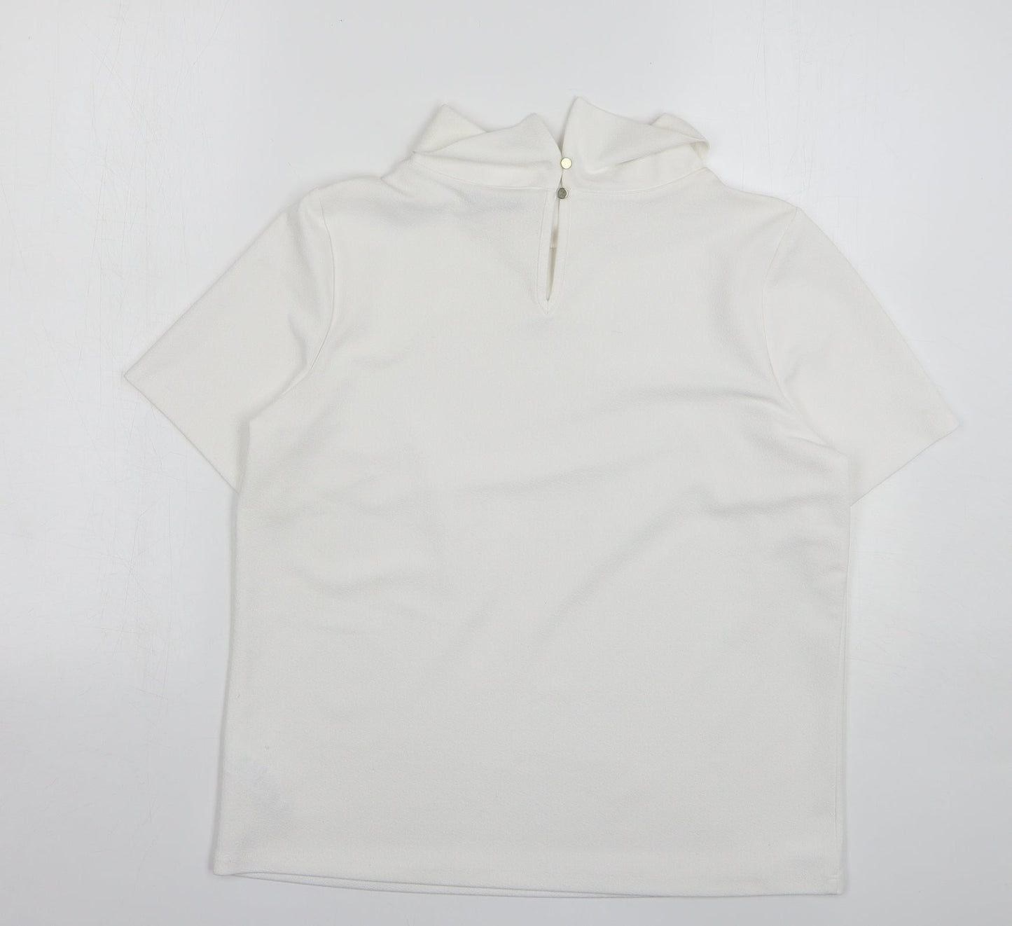 Womens UK Size 12 M&Co White Basic Blouse