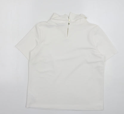 Womens UK Size 12 M&Co White Basic Blouse