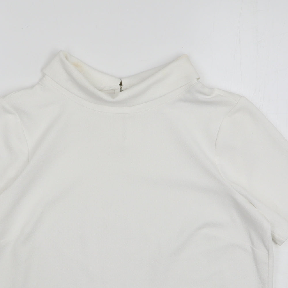 Womens UK Size 12 M&Co White Basic Blouse