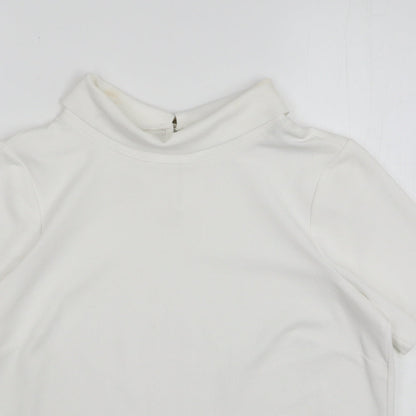 Womens UK Size 12 M&Co White Basic Blouse