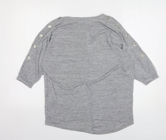 Womens UK Size M New Look Grey Pullover Jumper