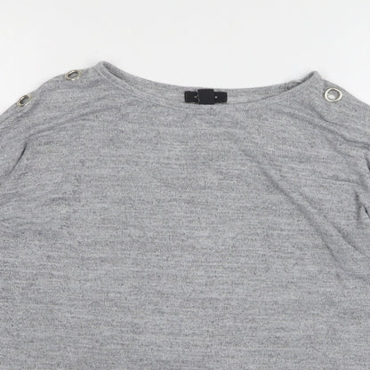 Womens UK Size M New Look Grey Pullover Jumper