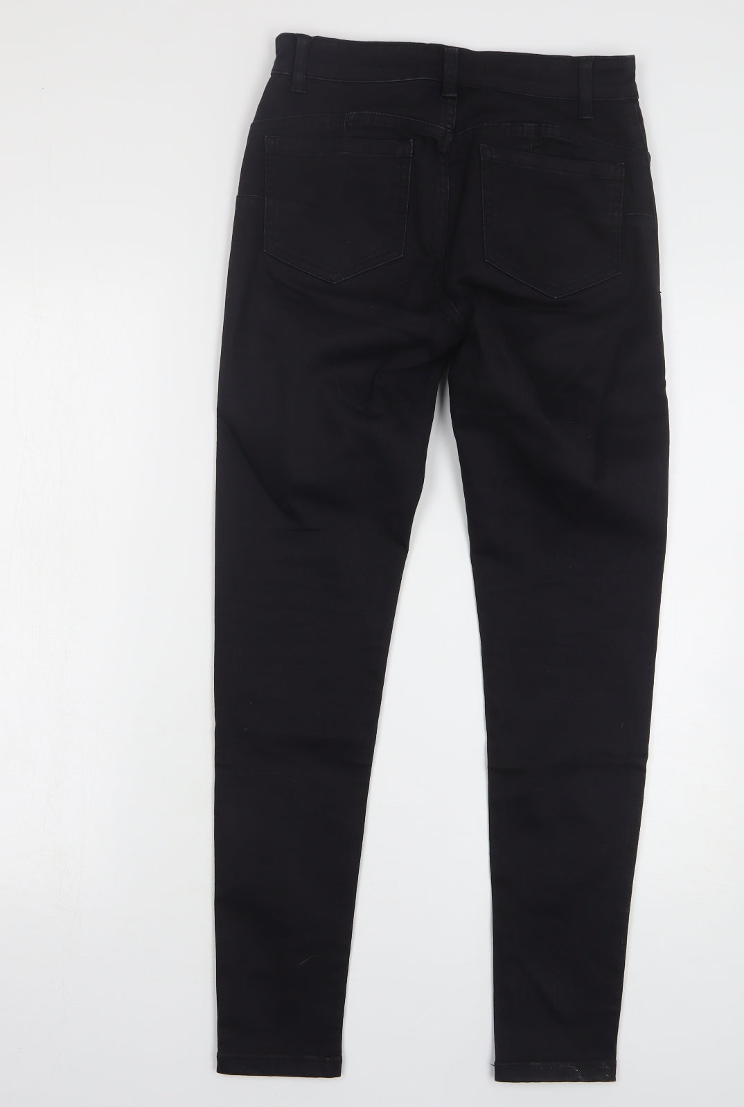 Denim & Co. Womens Black Cotton Skinny Jeans Size 10 L28 in Regular Button