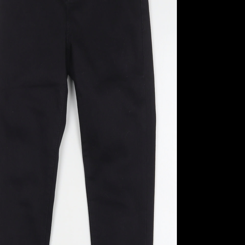 Denim & Co. Womens Black Cotton Skinny Jeans Size 10 L28 in Regular Button