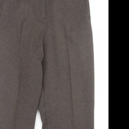 Autonomy Womens Brown Polyester Trousers Size 16 L27 in Regular Hook & Eye