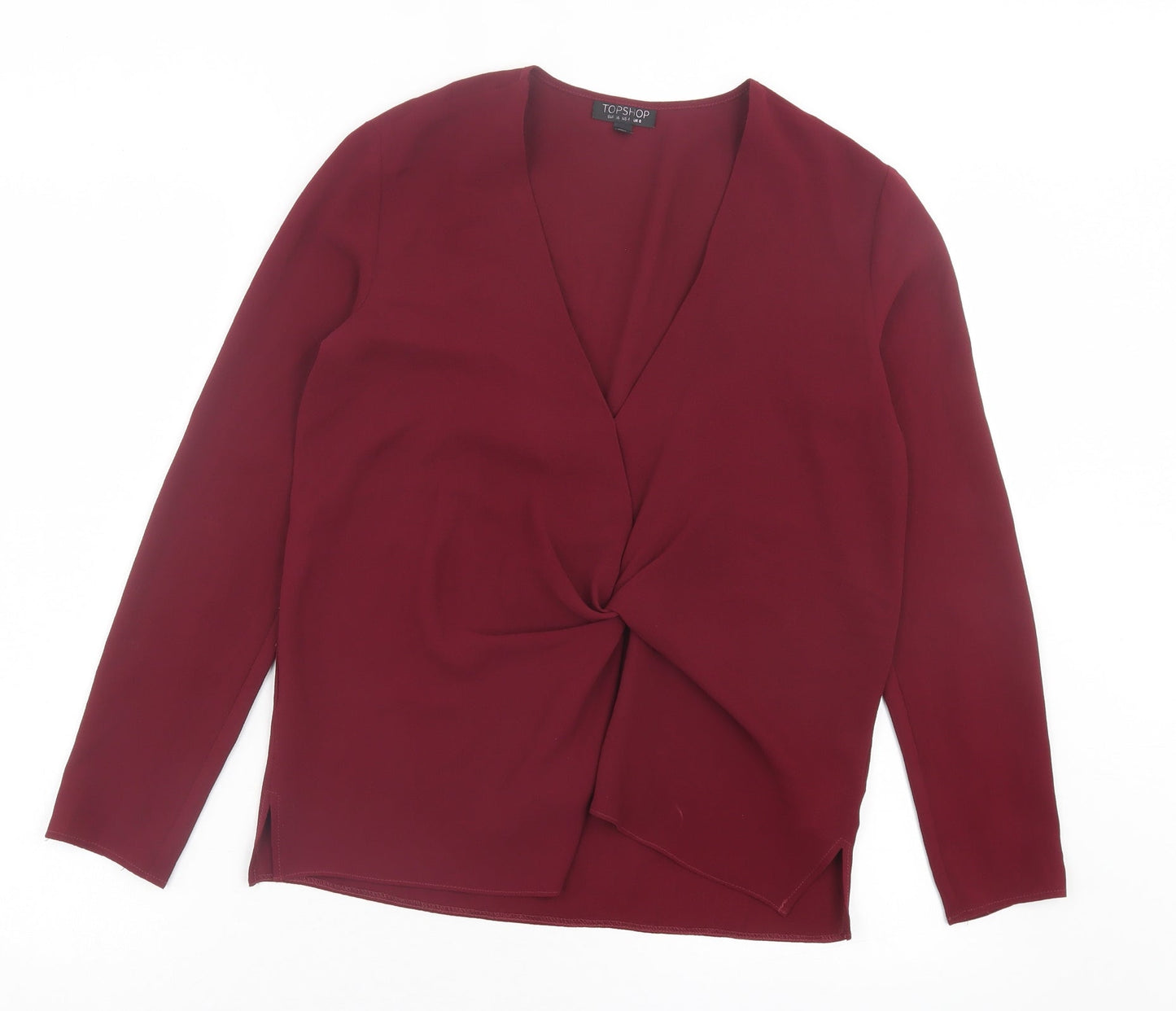Womens UK Size 8 Topshop Purple Basic Blouse