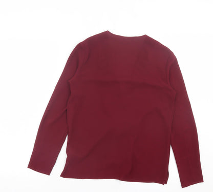 Womens UK Size 8 Topshop Purple Basic Blouse