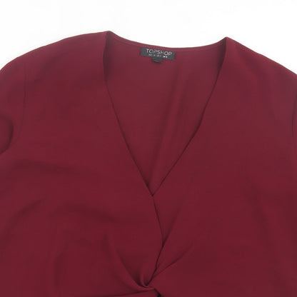 Womens UK Size 8 Topshop Purple Basic Blouse
