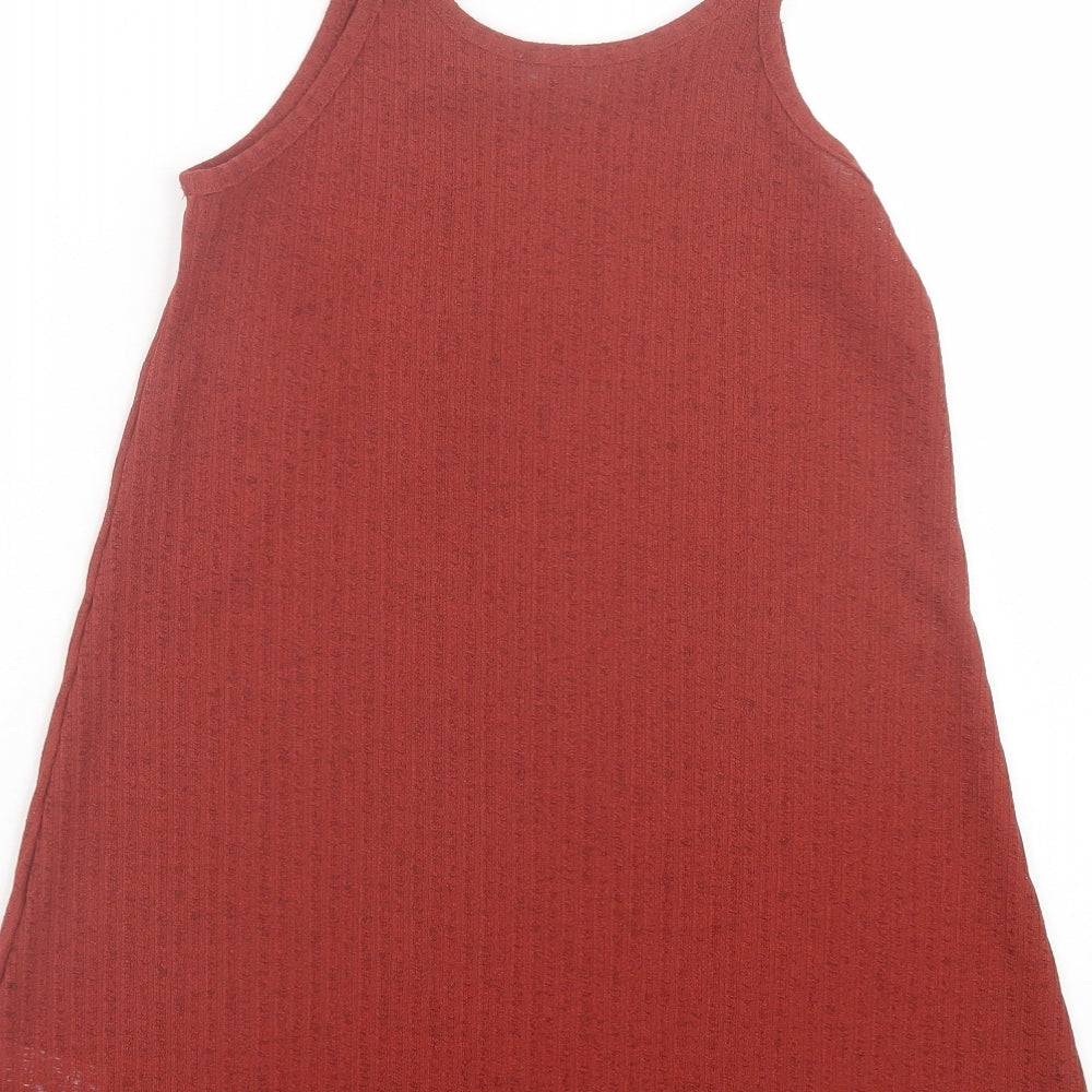 Primark Womens Brown Polyester A-Line Size XS Scoop Neck Pullover