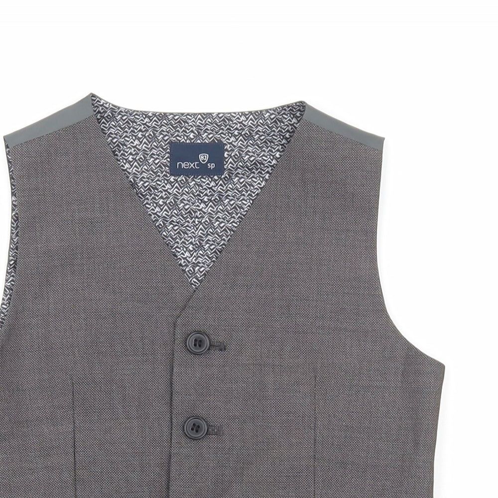 NEXT Boys Grey Gilet Blazer Size 3-4 Years Button - Suit