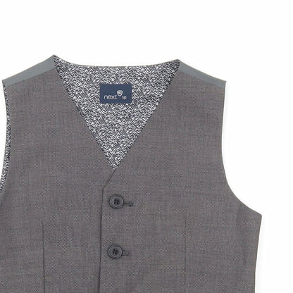 NEXT Boys Grey Gilet Blazer Size 3-4 Years Button - Suit