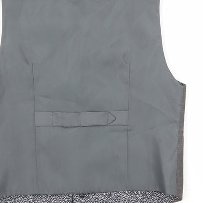 NEXT Boys Grey Gilet Blazer Size 3-4 Years Button - Suit