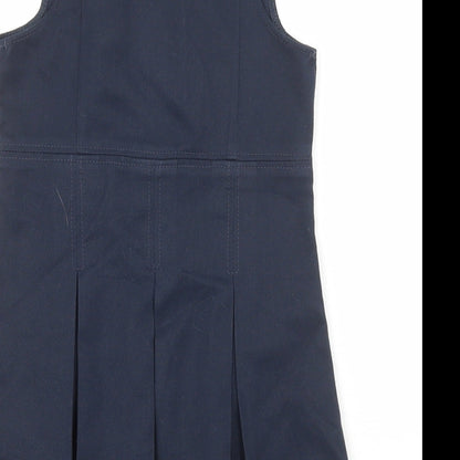 Marks and Spencer Girls Blue Polyester A-Line Size 2-3 Years Scoop Neck Zip - School Wear