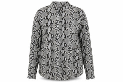 Womens UK Size 16 New Look Grey Basic Button-Up
