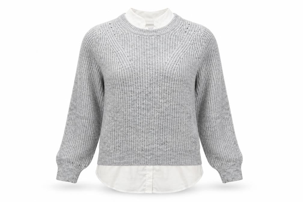 NEXT Womens Grey Crew Neck Polyester Pullover Jumper Size S