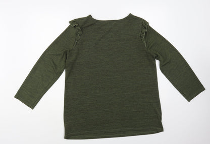 Womens UK Size 16 Papaya Green Pullover Jumper