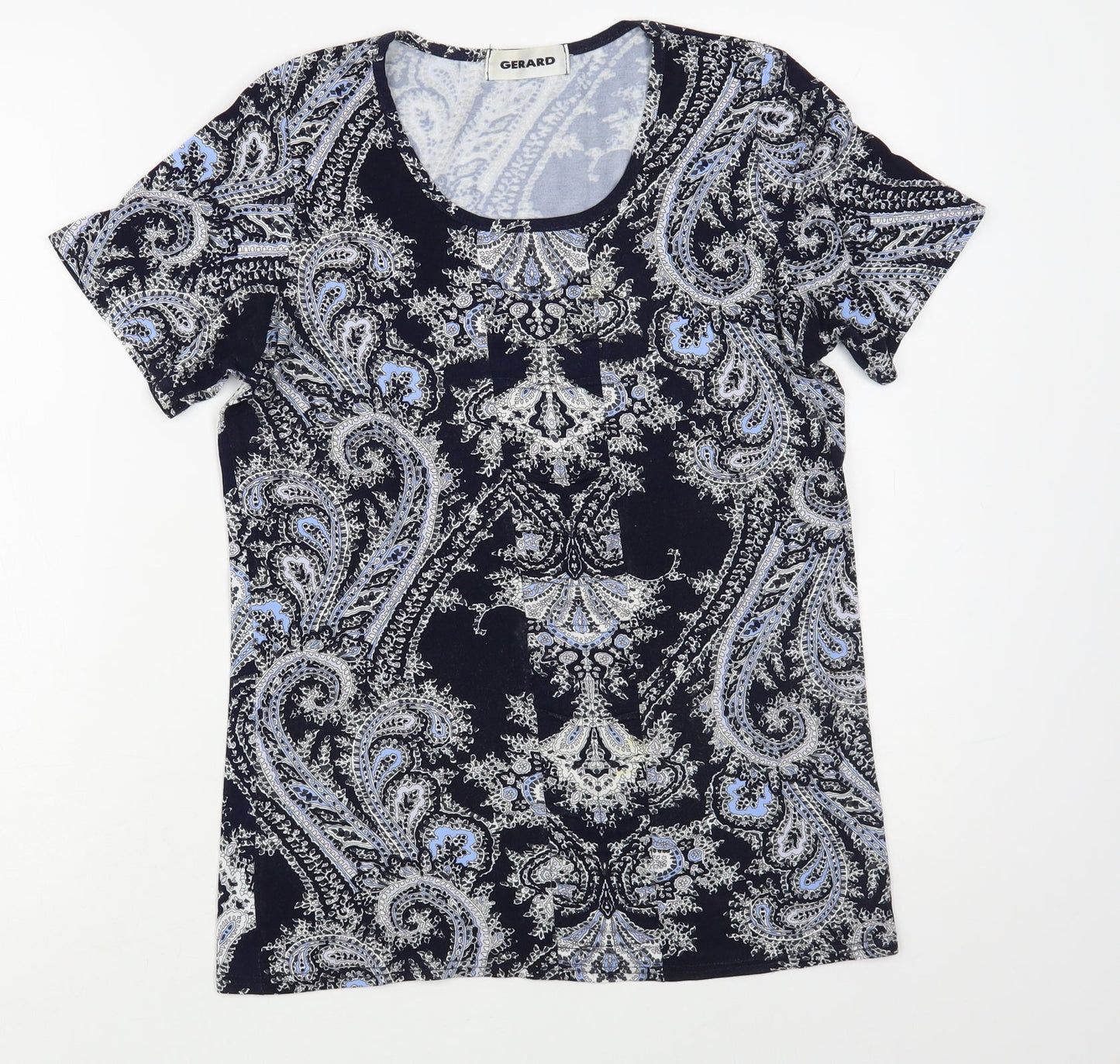 Womens UK Size 12 Gerard Blue Basic T-Shirt