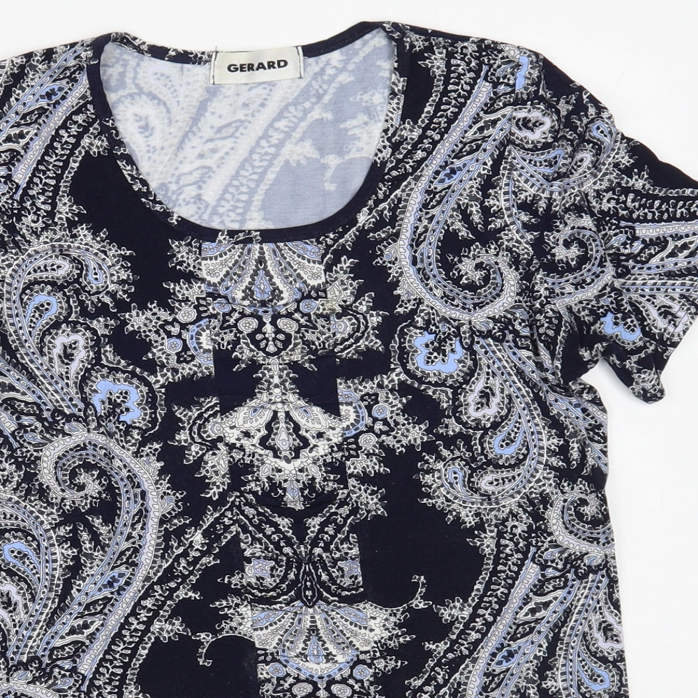 Womens UK Size 12 Gerard Blue Basic T-Shirt