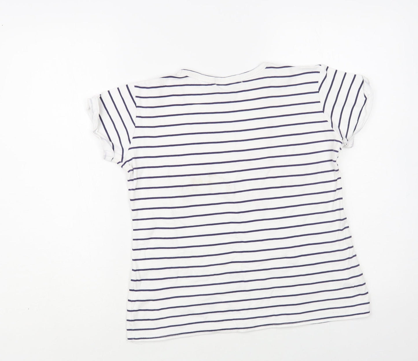 Womens UK Size 8 Quiz White Basic T-Shirt