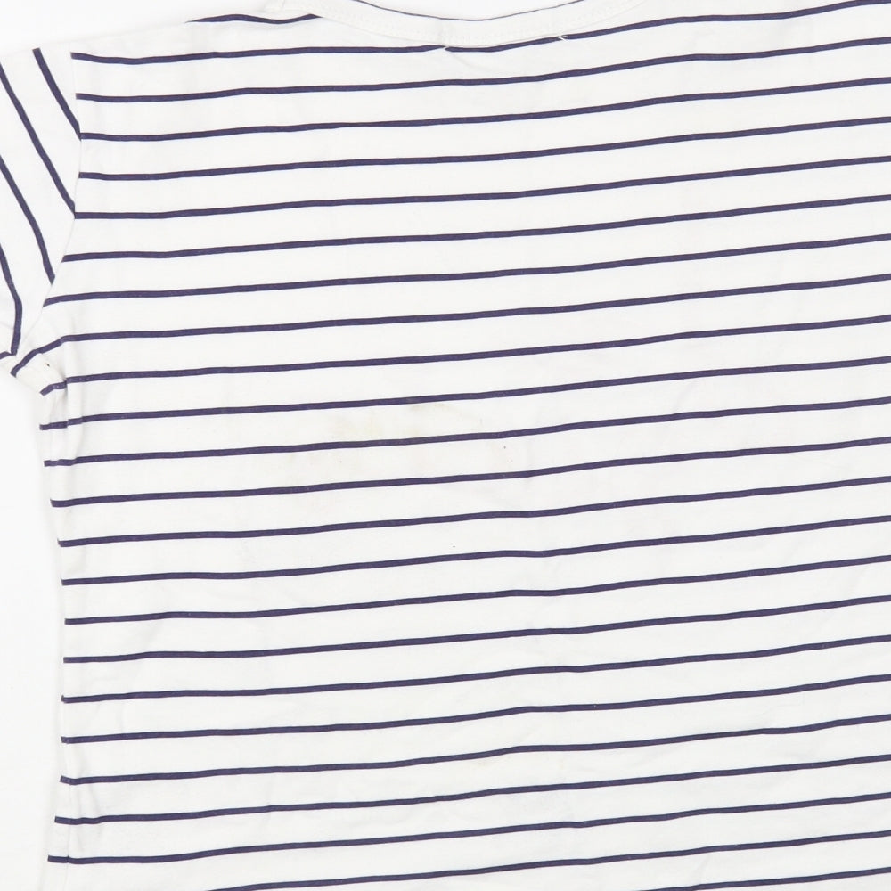 Womens UK Size 8 Quiz White Basic T-Shirt