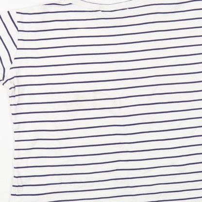 Womens UK Size 8 Quiz White Basic T-Shirt