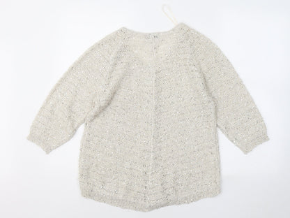 Womens UK Size 12 Roman Beige Pullover Jumper